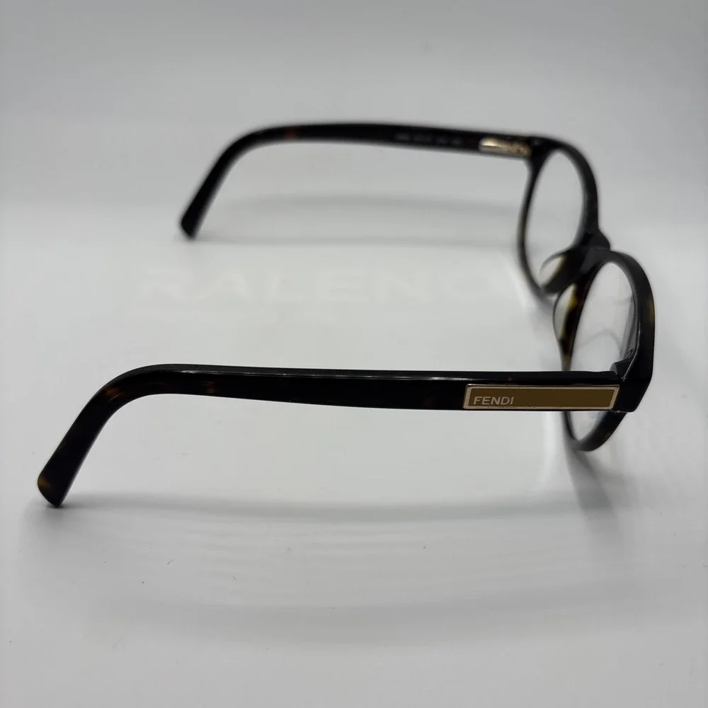 Fendi F979 214 Women's Cat Eye Havana Brown Gold Eyeglasses Frame 51-17-135 #288